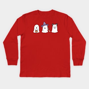 Three Lil Ghosts Kids Long Sleeve T-Shirt